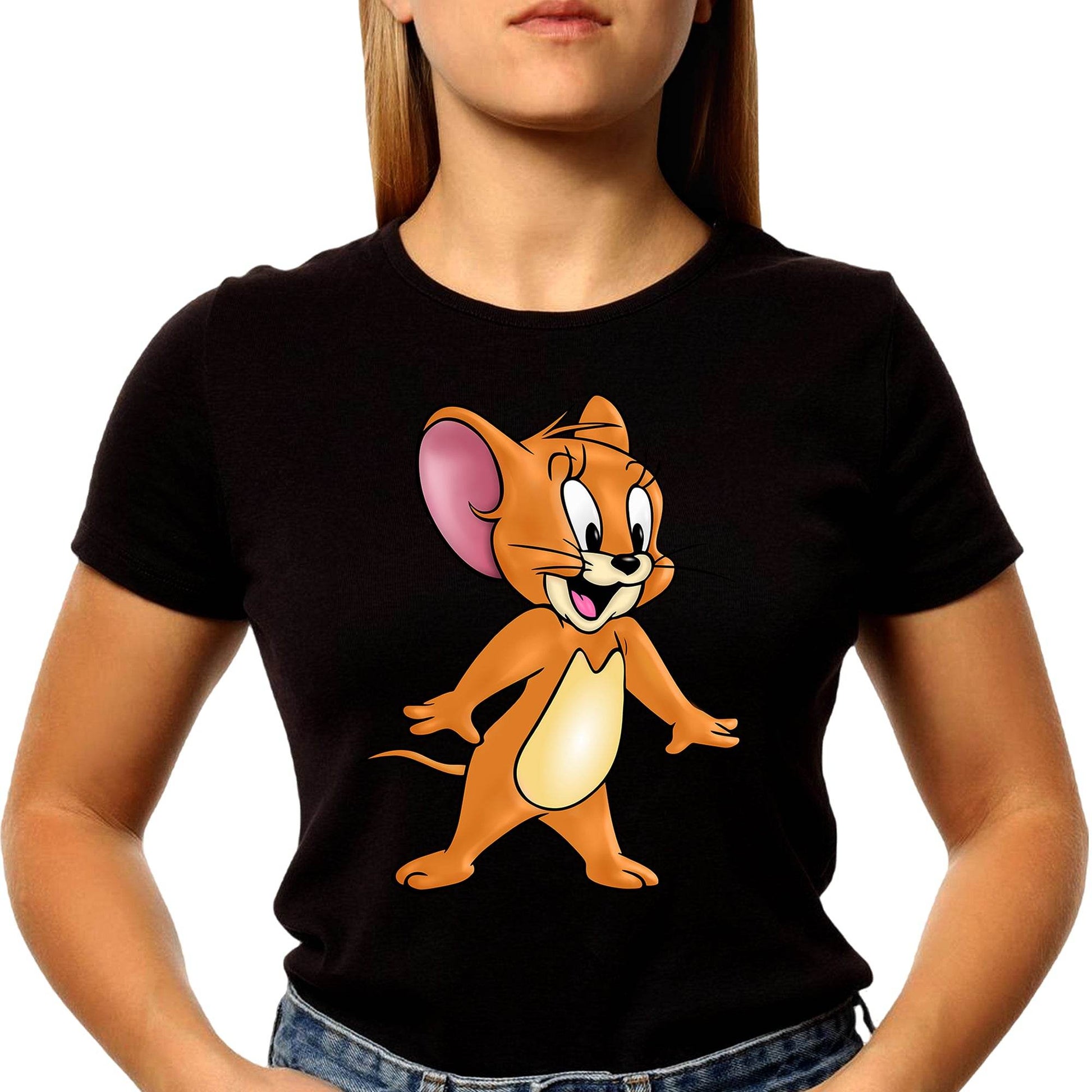 Tom & Jerry - Unisex Round Neck Regular Fit 100% Combed Cotton Half Sleeve T-Shirt - Mojilo Mart