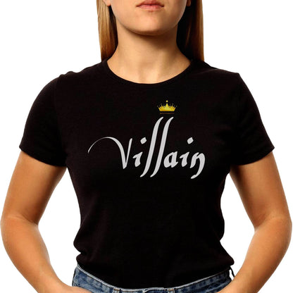 VILLAIN - Unisex Round Neck Regular Fit 100% Combed Cotton Half Sleeve T-Shirt - Mojilo Mart