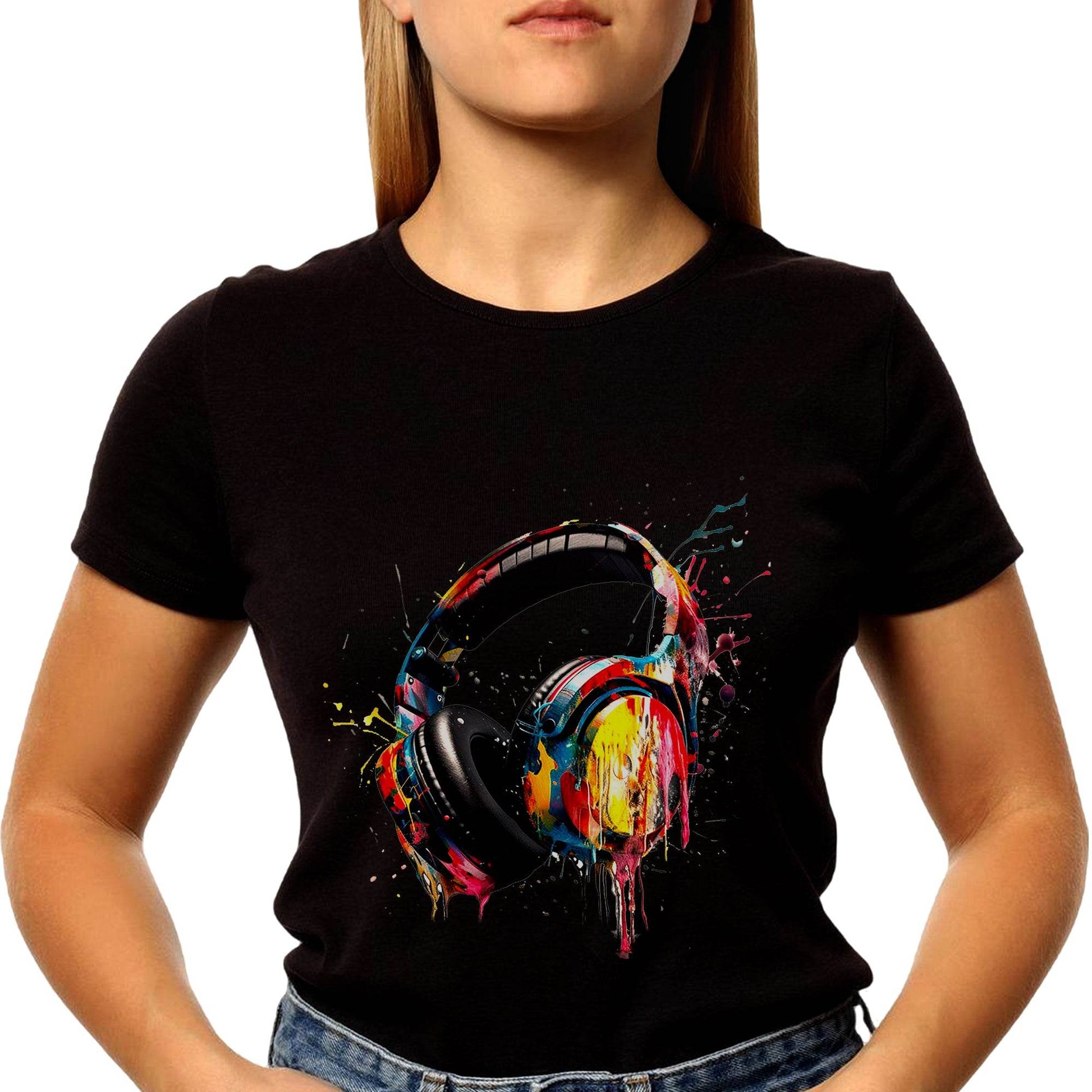 Vibrant Game Headphone Clipart - Unisex Round Neck Regular Fit 100% Combed Cotton Half Sleeve T-Shirt - Mojilo Mart
