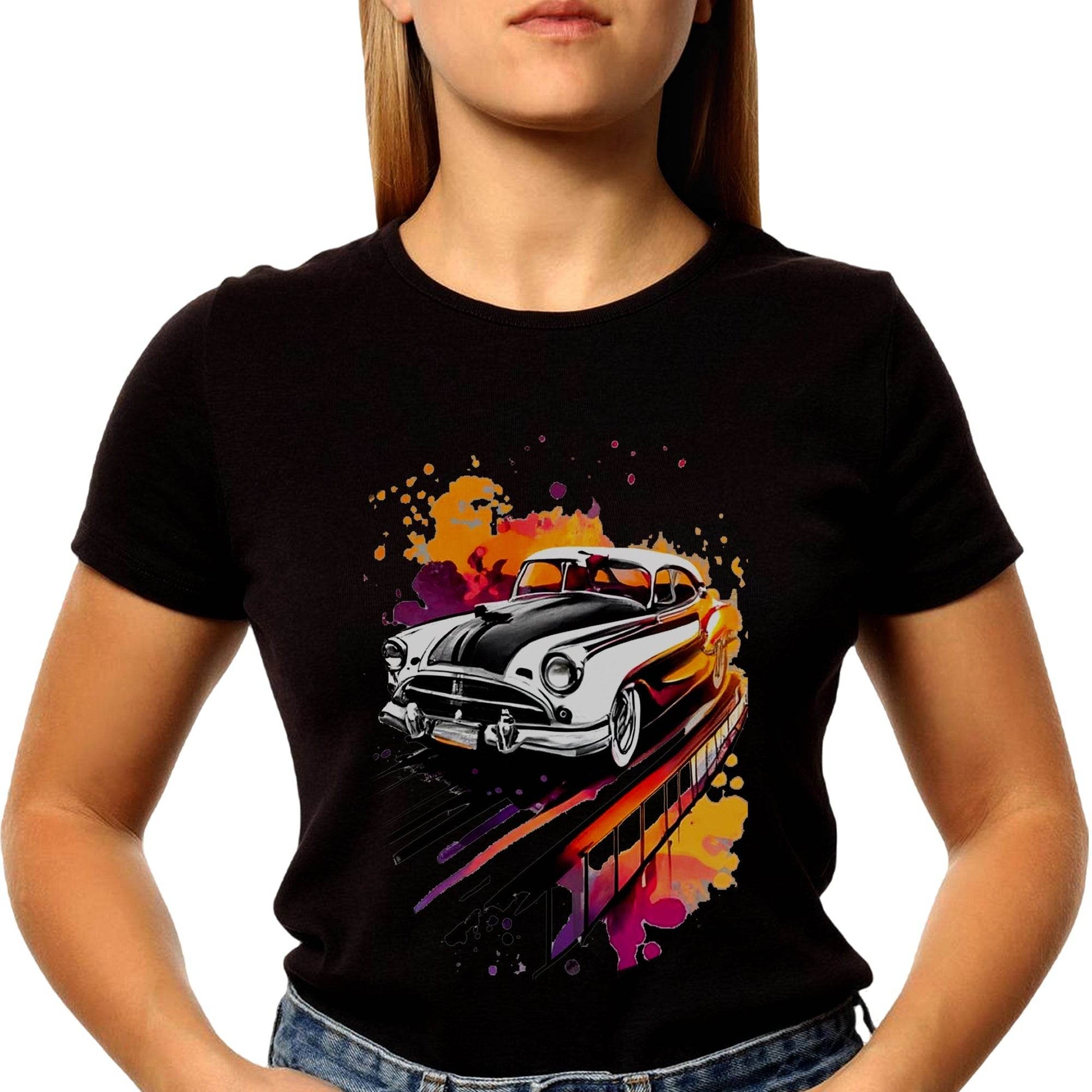 Vintage car Hand drawing - Unisex Round Neck Regular Fit 100% Combed Cotton Half Sleeve T-Shirt - Mojilo Mart