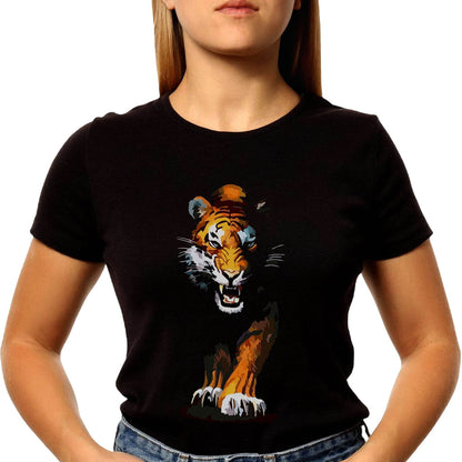 Waltractive Tiger - Unisex Round Neck Regular Fit 100% Combed Cotton Half Sleeve T-Shirt - Mojilo Mart
