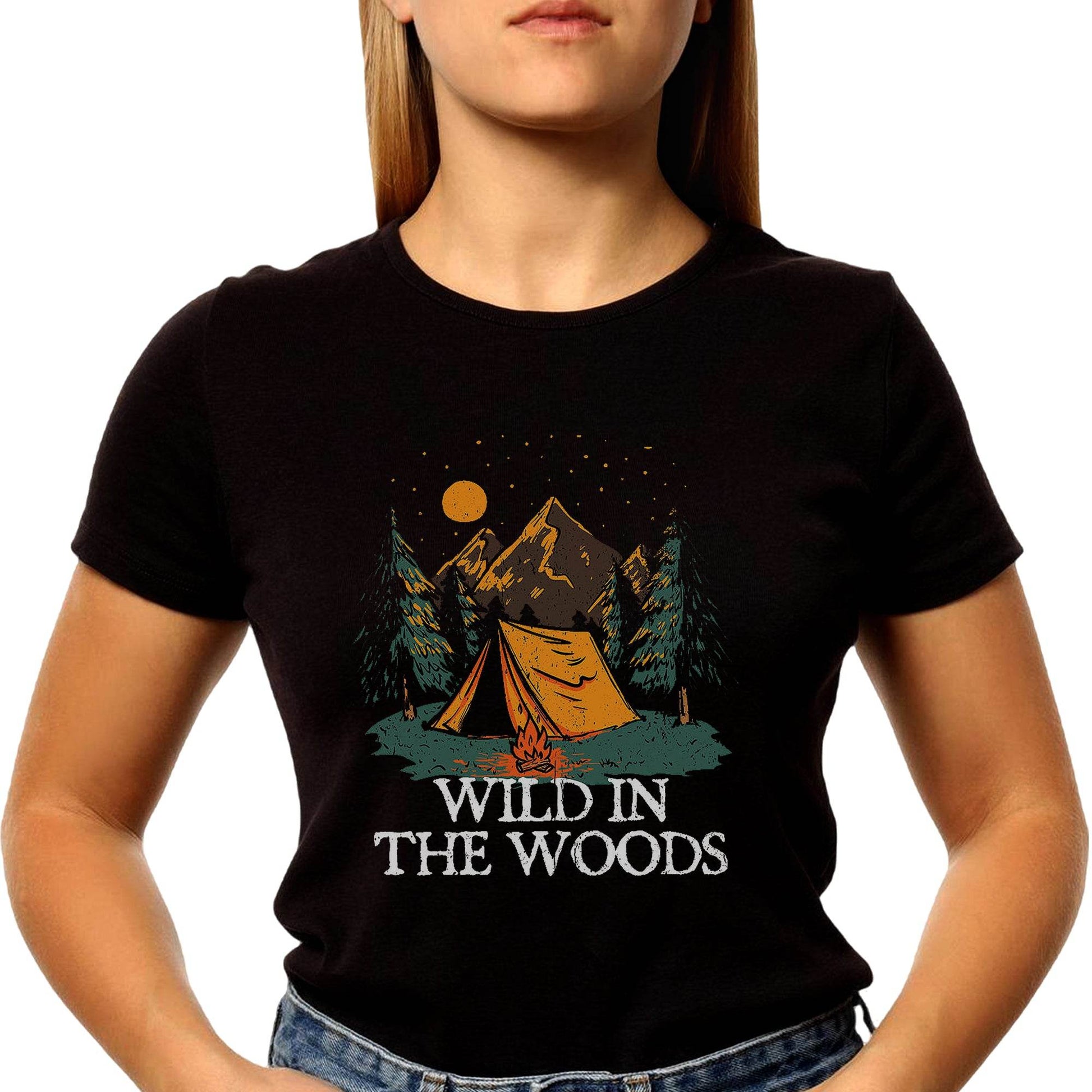 Wild In The Woods - Unisex Round Neck Regular Fit 100% Combed Cotton Half Sleeve T-Shirt - Mojilo Mart