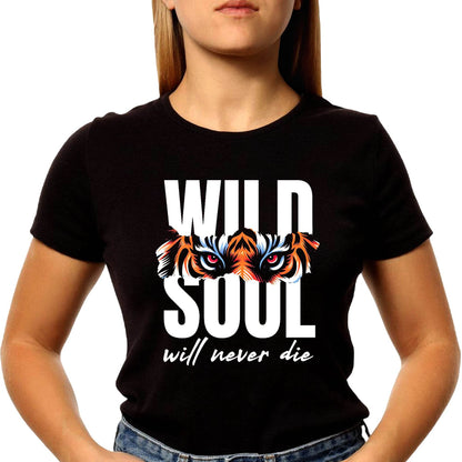 Wild Soul Will Never Die - Unisex Round Neck Regular Fit 100% Combed Cotton Half Sleeve T-Shirt - Mojilo Mart