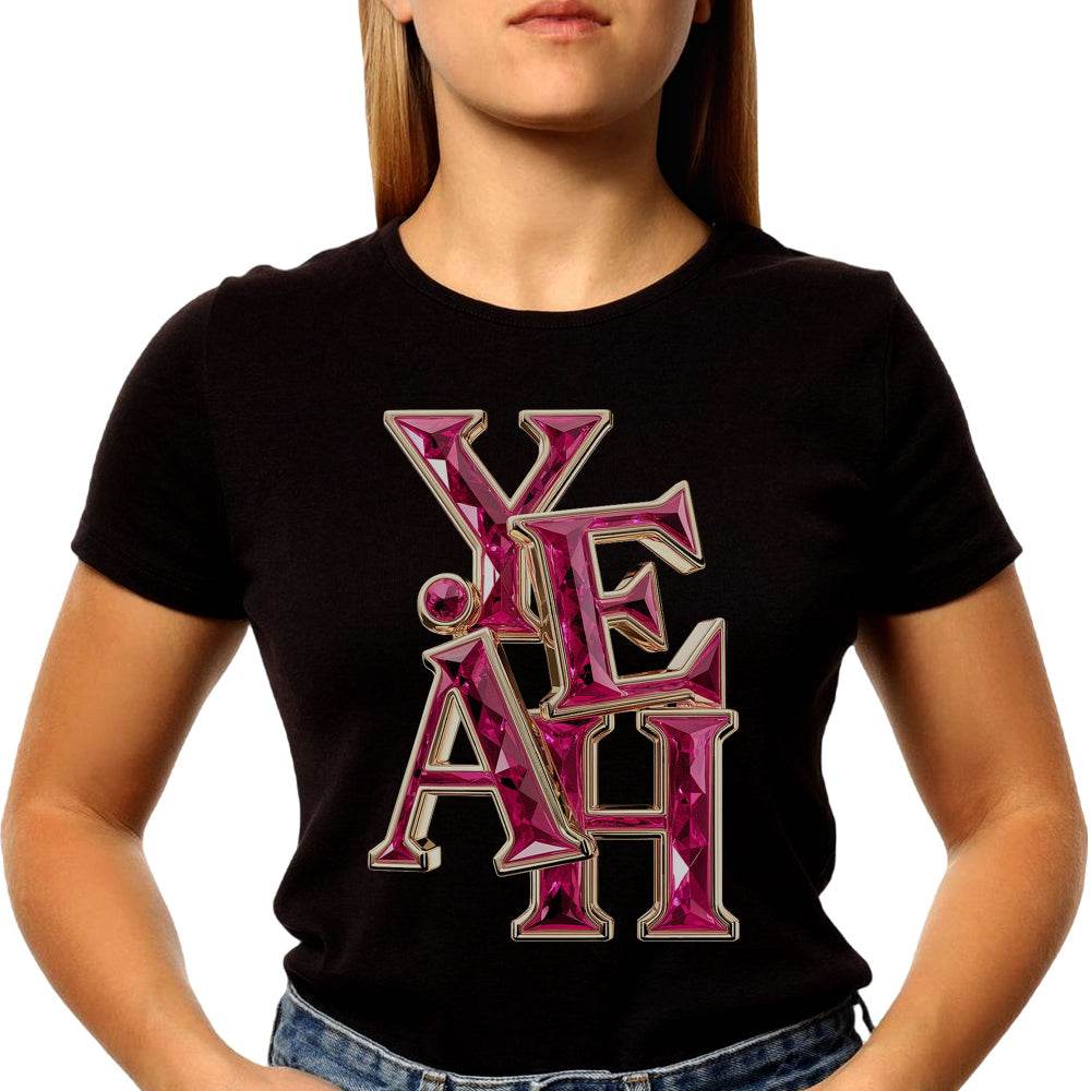 YEAH - Unisex Round Neck Regular Fit 100% Combed Cotton Half Sleeve T-Shirt - Mojilo Mart