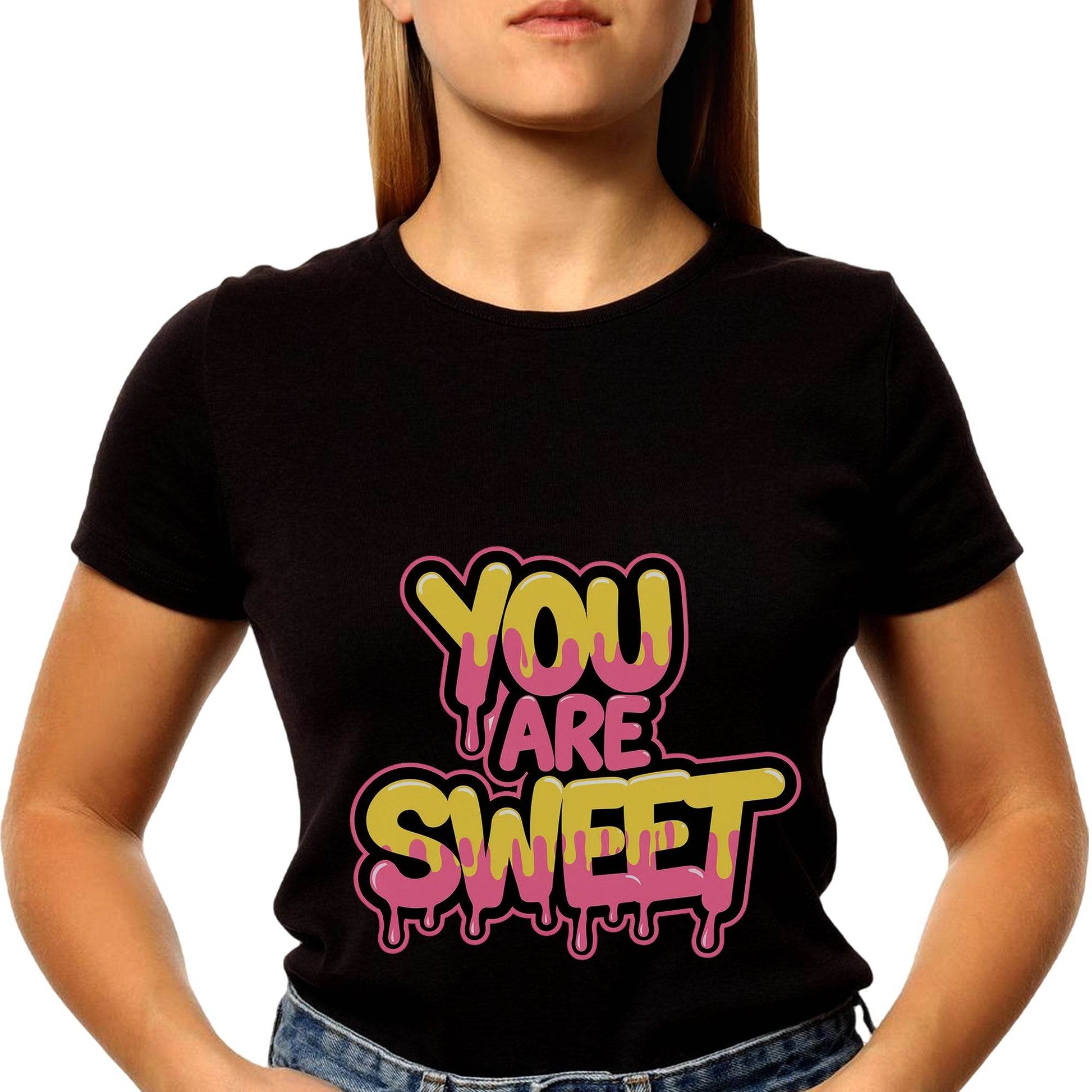 YOU ARE SWEET - Unisex Round Neck Regular Fit 100% Combed Cotton Half Sleeve T-Shirt - Mojilo Mart