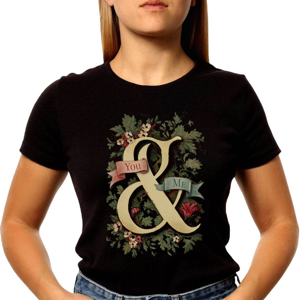 YOU & ME - Unisex Round Neck Regular Fit 100% Combed Cotton Half Sleeve T-Shirt - Mojilo Mart
