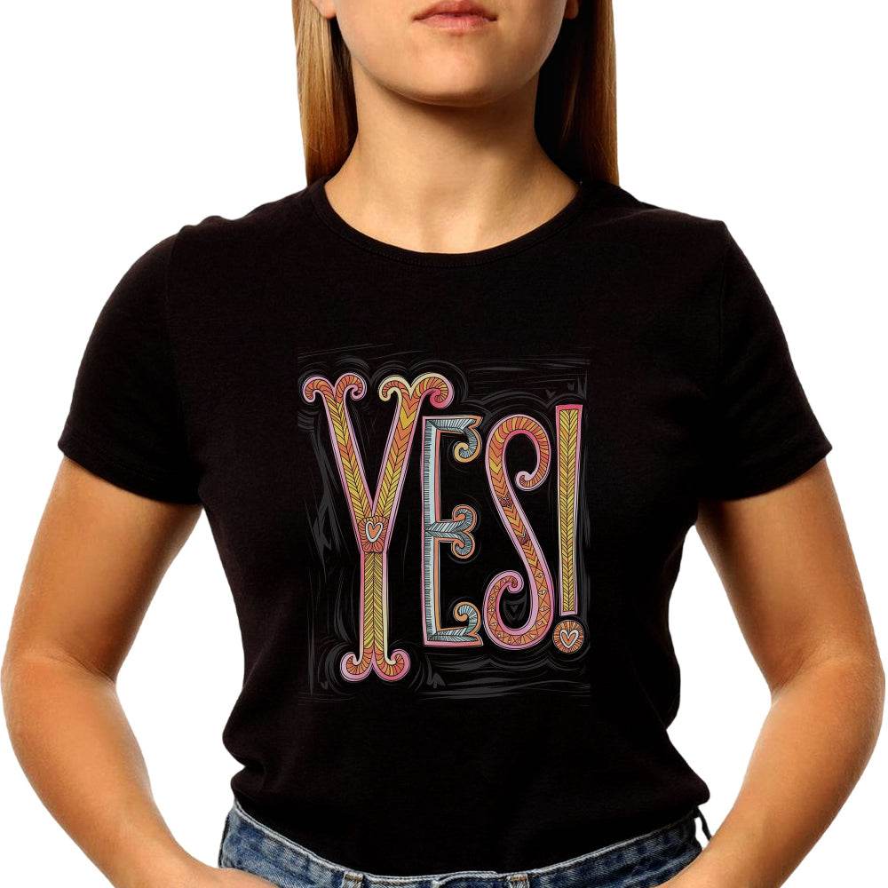 Yes! - Unisex Round Neck Regular Fit 100% Combed Cotton Half Sleeve T-Shirt - Mojilo Mart