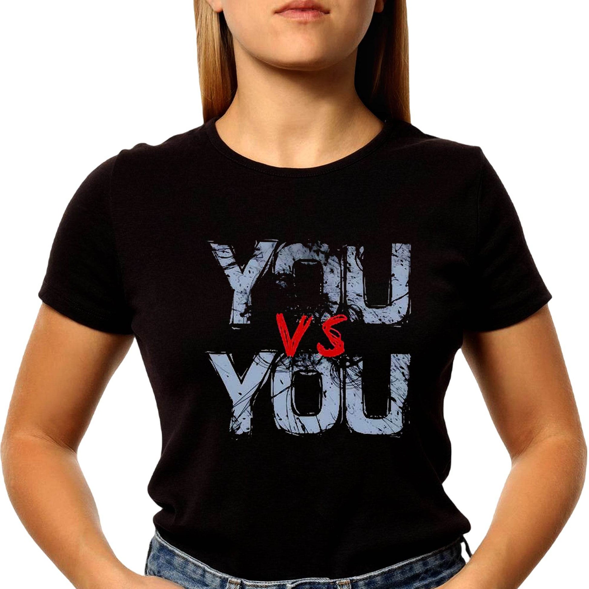 You Vs You - Unisex Round Neck Regular Fit 100% Combed Cotton Half Sleeve T-Shirt - Mojilo Mart