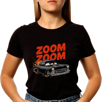 ZOOM ZOOM - Unisex Round Neck Regular Fit 100% Combed Cotton Half Sleeve T-Shirt - Mojilo Mart