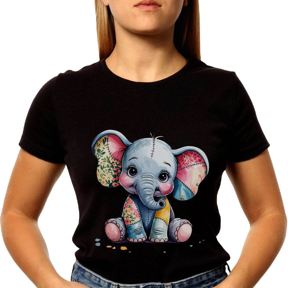 Cute baby elephant - Unisex Round Neck Regular Fit 100% Combed Cotton Half Sleeve T-Shirt - Mojilo Mart