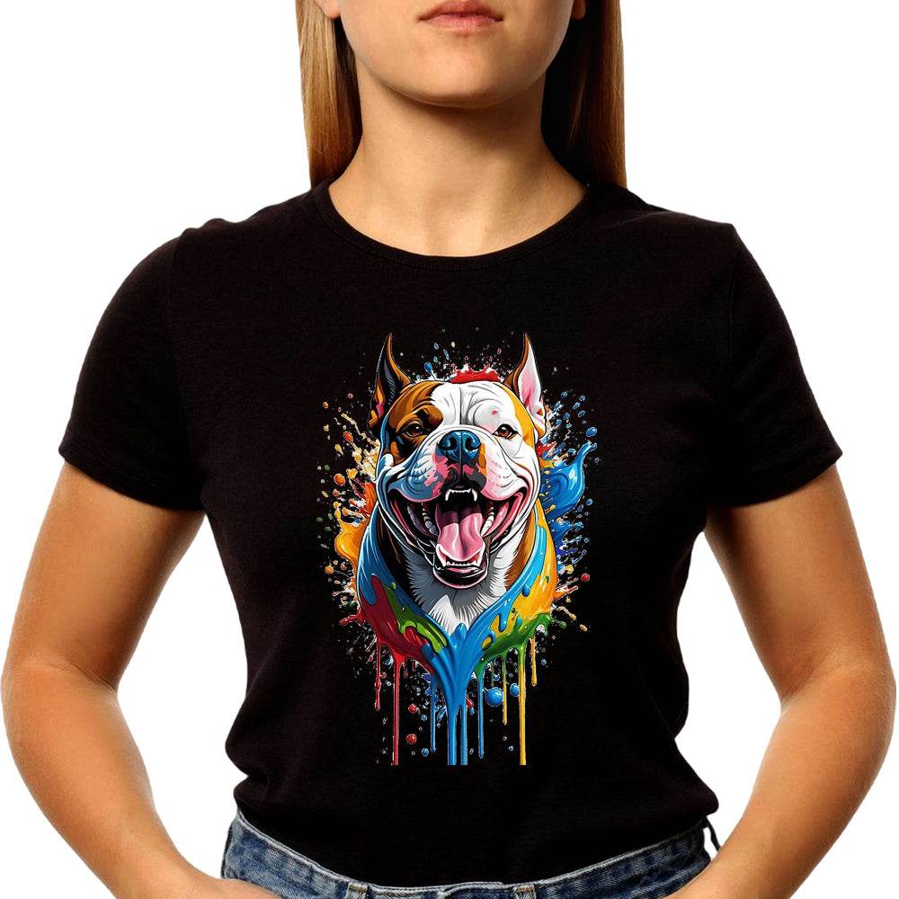 design for American bully or Pitbull dog theme - Unisex Round Neck Regular Fit 100% Combed Cotton Half Sleeve T-Shirt - Mojilo Mart