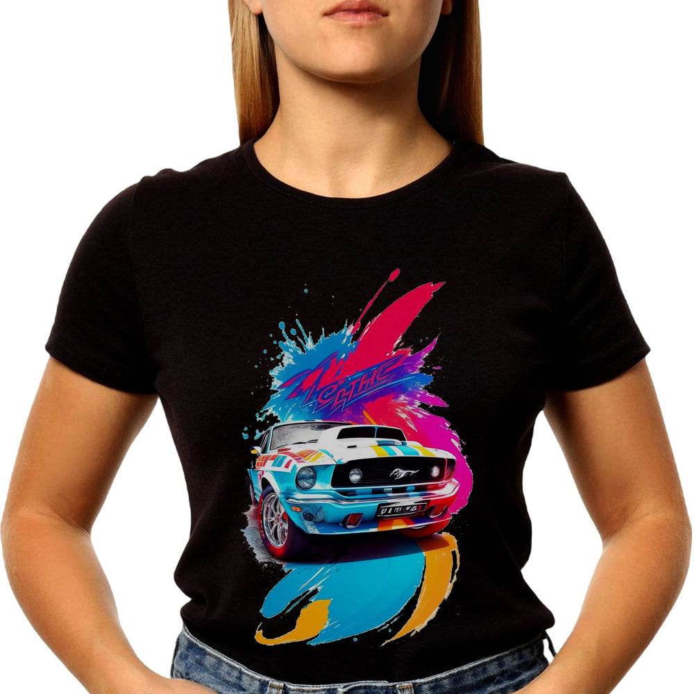 Drawing of a Racing Car - Unisex Round Neck Regular Fit 100% Combed Cotton Half Sleeve T-Shirt - Mojilo Mart
