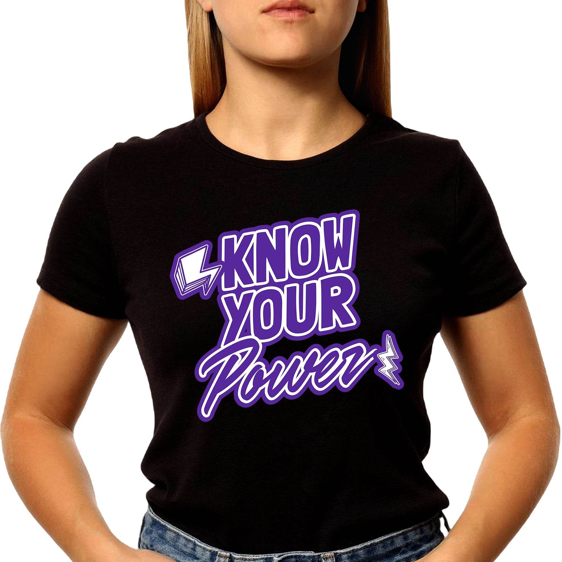 know your power - Unisex Round Neck Regular Fit 100% Combed Cotton Half Sleeve T-Shirt - Mojilo Mart