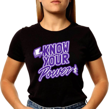 know your power - Unisex Round Neck Regular Fit 100% Combed Cotton Half Sleeve T-Shirt - Mojilo Mart