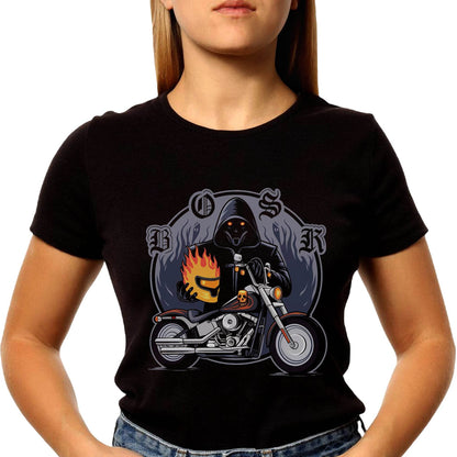 Man with fire bike - Unisex Round Neck Regular Fit 100% Combed Cotton Half Sleeve T-Shirt - Mojilo Mart