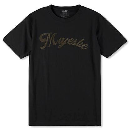 GOLD SPANGLE Majestic - Unisex Round Neck Regular Fit 100% Combed Cotton Half Sleeve T-Shirt - Mojilo Mart