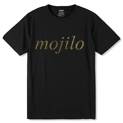 MOJILO SPANGLE KHARSU GOLD WRITING - Unisex Round Neck Regular Fit 100% Combed Cotton Half Sleeve T-Shirt - Mojilo Mart