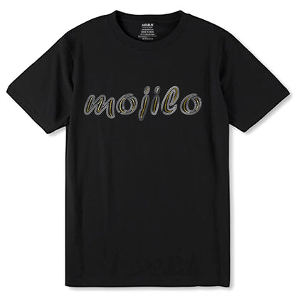 MOJILO SPANGLE SILVER & GOLD - Unisex Round Neck Regular Fit 100% Combed Cotton Half Sleeve T-Shirt - Mojilo Mart