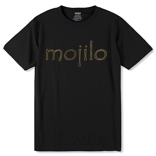 MOJILO SPANGLE SPECIAL GOLD WRITING - Unisex Round Neck Regular Fit 100% Combed Cotton Half Sleeve T-Shirt - Mojilo Mart