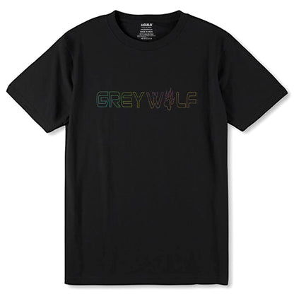 MULTI SPANGLE GREY WALF - Unisex Round Neck Regular Fit 100% Combed Cotton Half Sleeve T-Shirt - Mojilo Mart