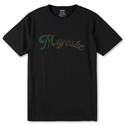 RAINBOW SPANGLE Majestic - Unisex Round Neck Regular Fit 100% Combed Cotton Half Sleeve T-Shirt - Mojilo Mart