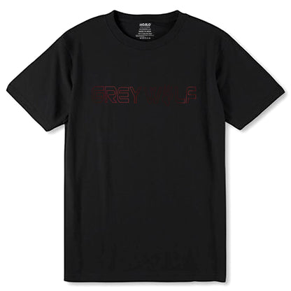 RED SPANGLE GREY WALF - Unisex Round Neck Regular Fit 100% Combed Cotton Half Sleeve T-Shirt - Mojilo Mart