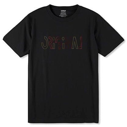 RED & GOLD SPANGLE ORIGNAL - Unisex Round Neck Regular Fit 100% Combed Cotton Half Sleeve T-Shirt - Mojilo Mart
