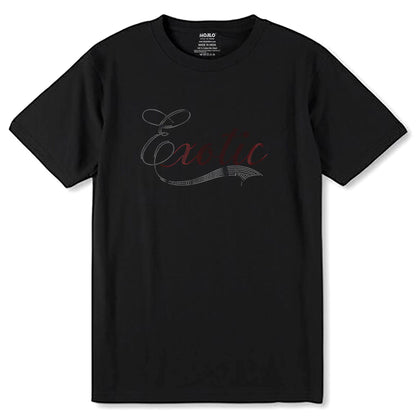 RED & SILVER SPANGLE EXOTIC - Unisex Round Neck Regular Fit 100% Combed Cotton Half Sleeve T-Shirt - Mojilo Mart