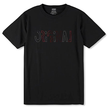 RED & SILVER SPANGLE ORIGNAL - Unisex Round Neck Regular Fit 100% Combed Cotton Half Sleeve T-Shirt - Mojilo Mart