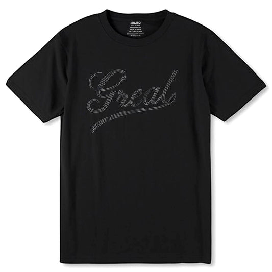 SILVER SPANGLE GREAT - Unisex Round Neck Regular Fit 100% Combed Cotton Half Sleeve T-Shirt - Mojilo Mart