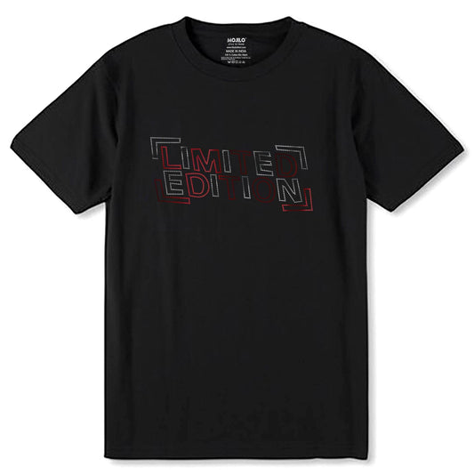 SILVER & RED SPANGLE LIMITED EDITION - Unisex Round Neck Regular Fit 100% Combed Cotton Half Sleeve T-Shirt - Mojilo Mart