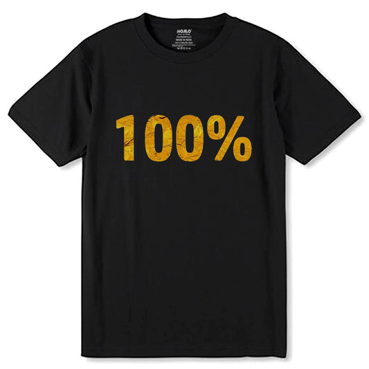 100% - Unisex Round Neck Regular Fit 100% Combed Cotton Half Sleeve T-Shirt - Mojilo Mart