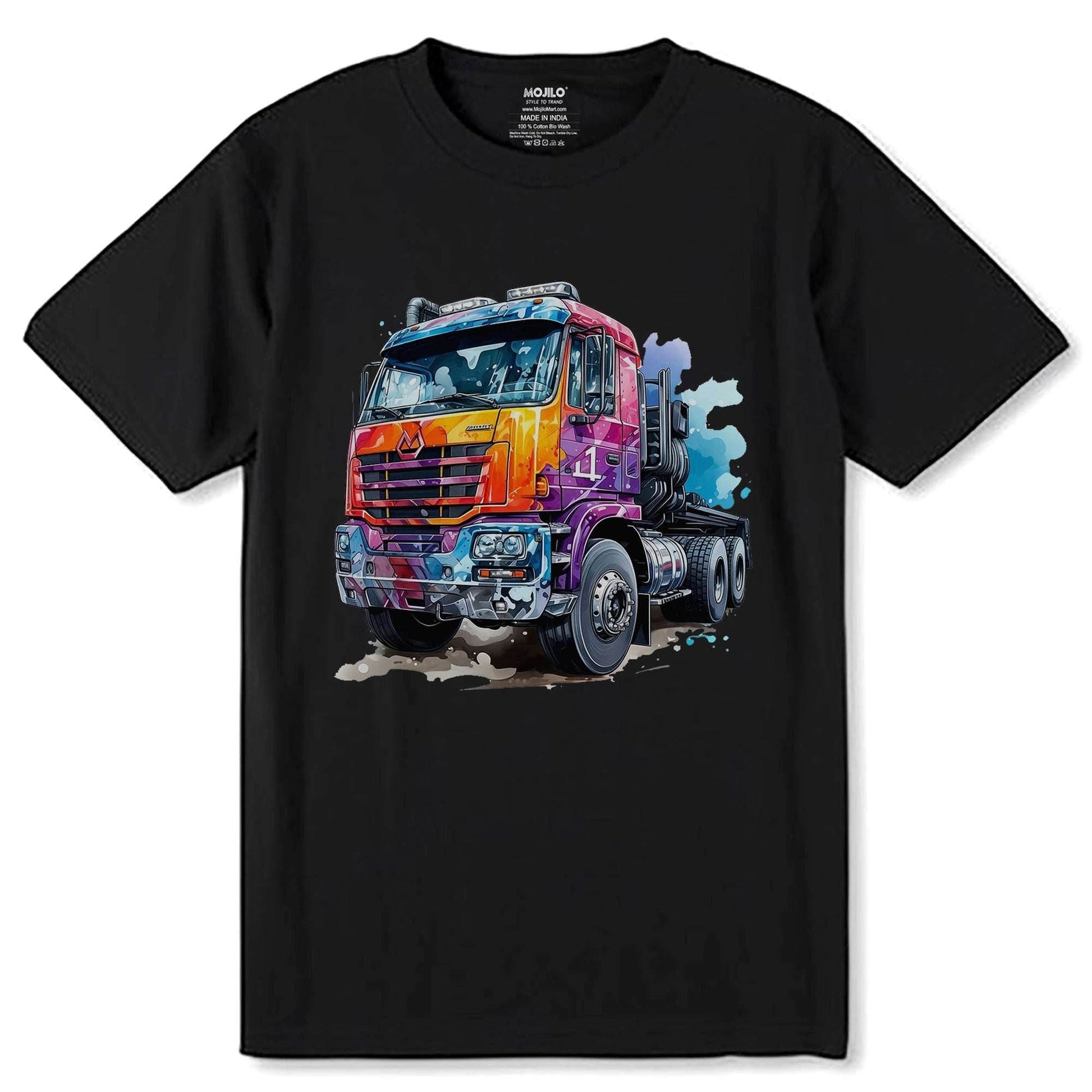 4 in 1 Truck - Unisex Round Neck Regular Fit 100% Combed Cotton Half Sleeve T-Shirt - Mojilo Mart