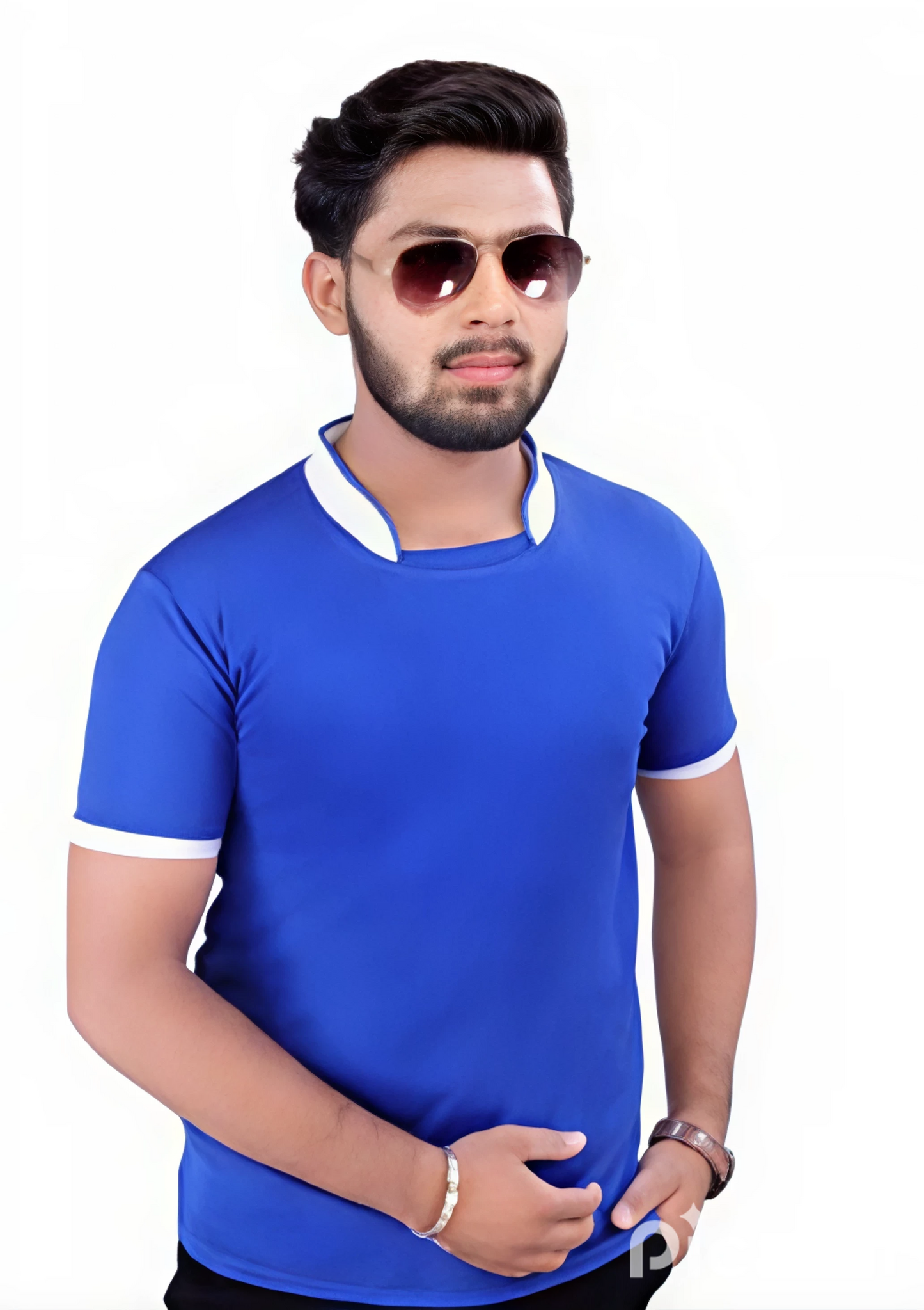 Chinese Collar Dotnet T-Shirt with DTF Printing and 180 GSM Fabric Custom Tshirt Printing