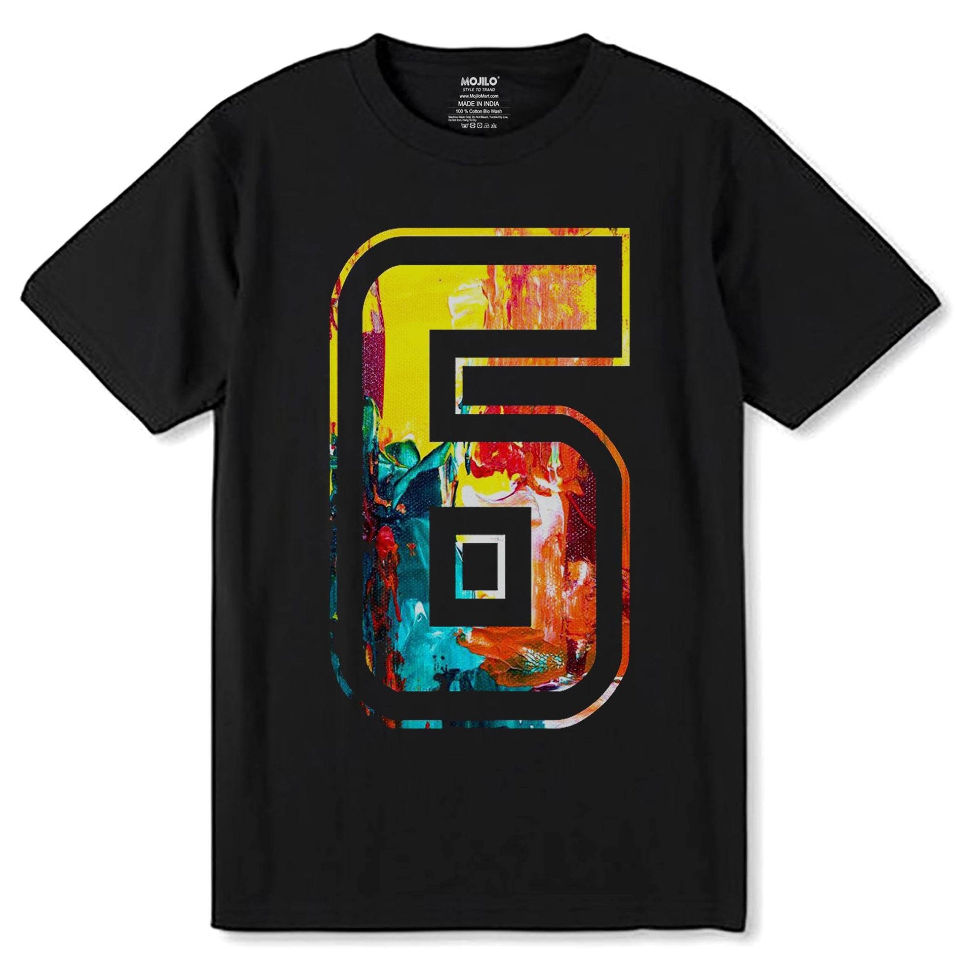 6th Birthday Boy Badminton Player Badminton 6 Years - Unisex Round Neck Regular Fit 100% Combed Cotton Half Sleeve T-Shirt - Mojilo Mart