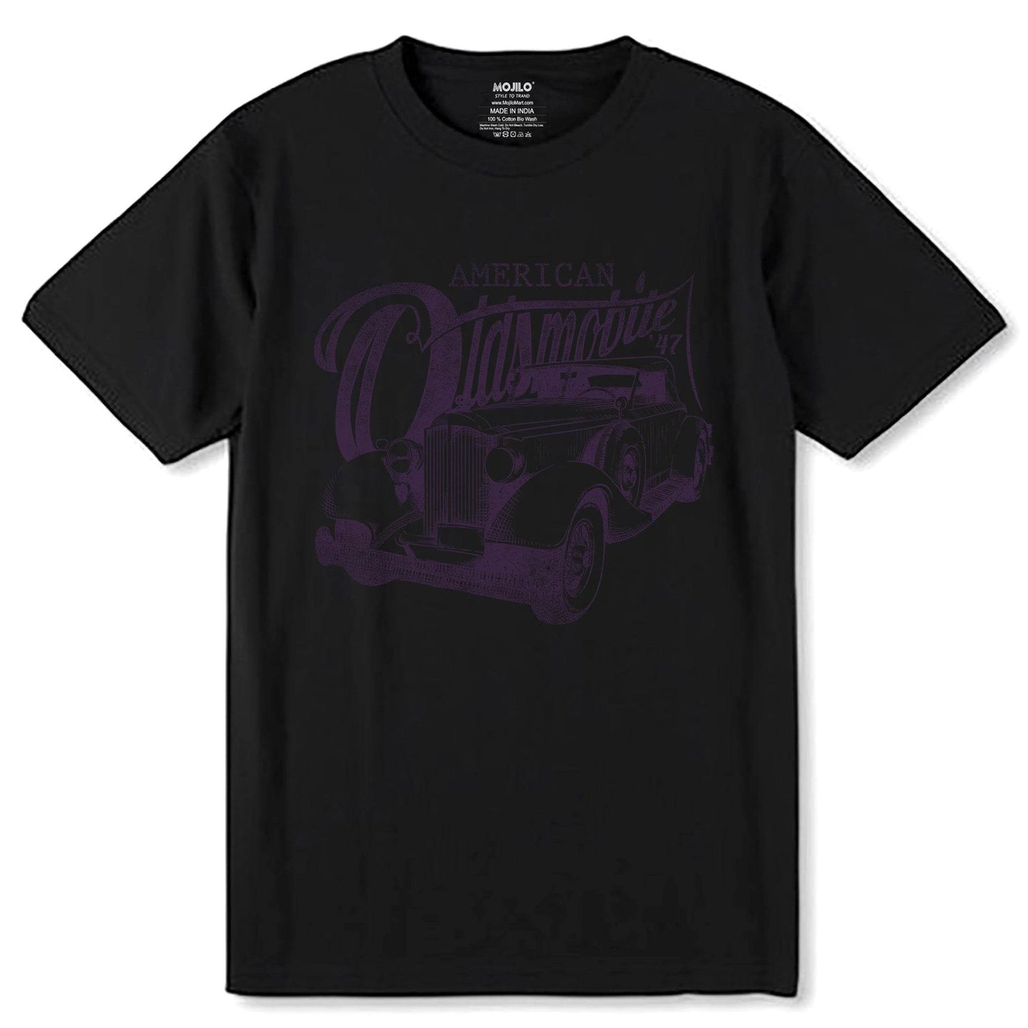 AMERICAN OLD MOBITE 47 - Unisex Round Neck Regular Fit 100% Combed Cotton Half Sleeve T-Shirt - Mojilo Mart