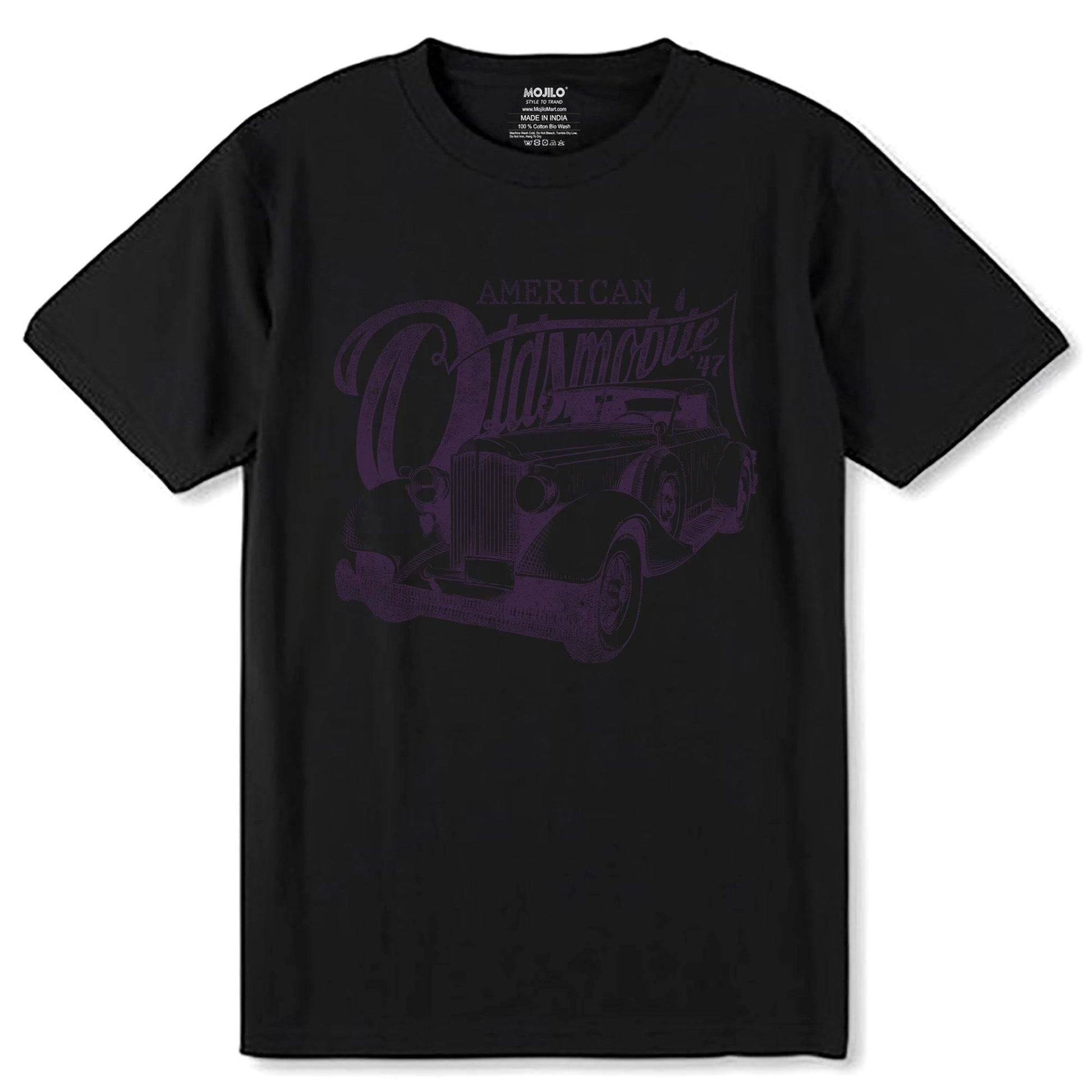 AMERICAN OLD MOBITE 47 - Unisex Round Neck Regular Fit 100% Combed Cotton Half Sleeve T-Shirt - Mojilo Mart