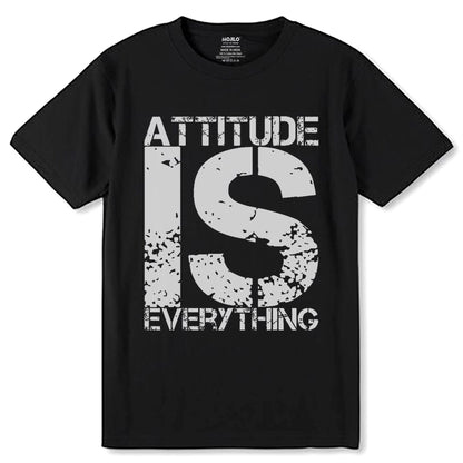 ATTITUDE IS EVERYTHING - Unisex Round Neck Regular Fit 100% Combed Cotton Half Sleeve T-Shirt - Mojilo Mart