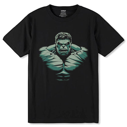 A Green monster Incredible Hulk - Unisex Round Neck Regular Fit 100% Combed Cotton Half Sleeve T-Shirt - Mojilo Mart