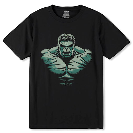 A Green monster Incredible Hulk - Unisex Round Neck Regular Fit 100% Combed Cotton Half Sleeve T-Shirt - Mojilo Mart