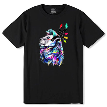 Artistic Lion Premium T-Shirt - Unisex Round Neck Regular Fit 100% Combed Cotton Half Sleeve T-Shirt - Mojilo Mart