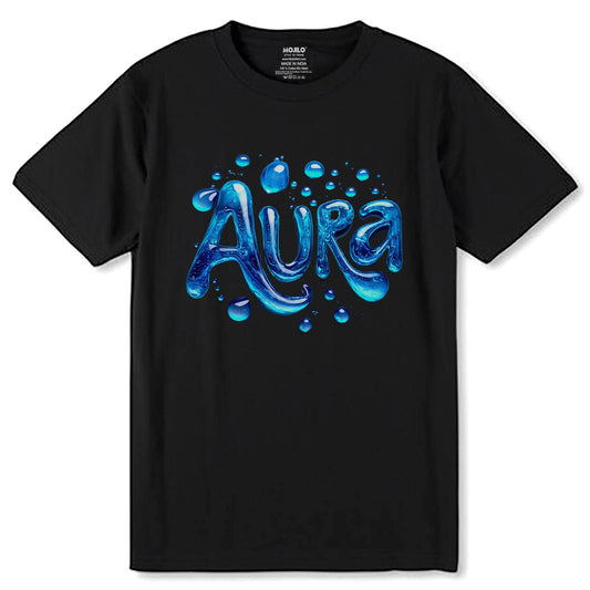 Aura Watere - Unisex Round Neck Regular Fit 100% Combed Cotton Half Sleeve T-Shirt - Mojilo Mart