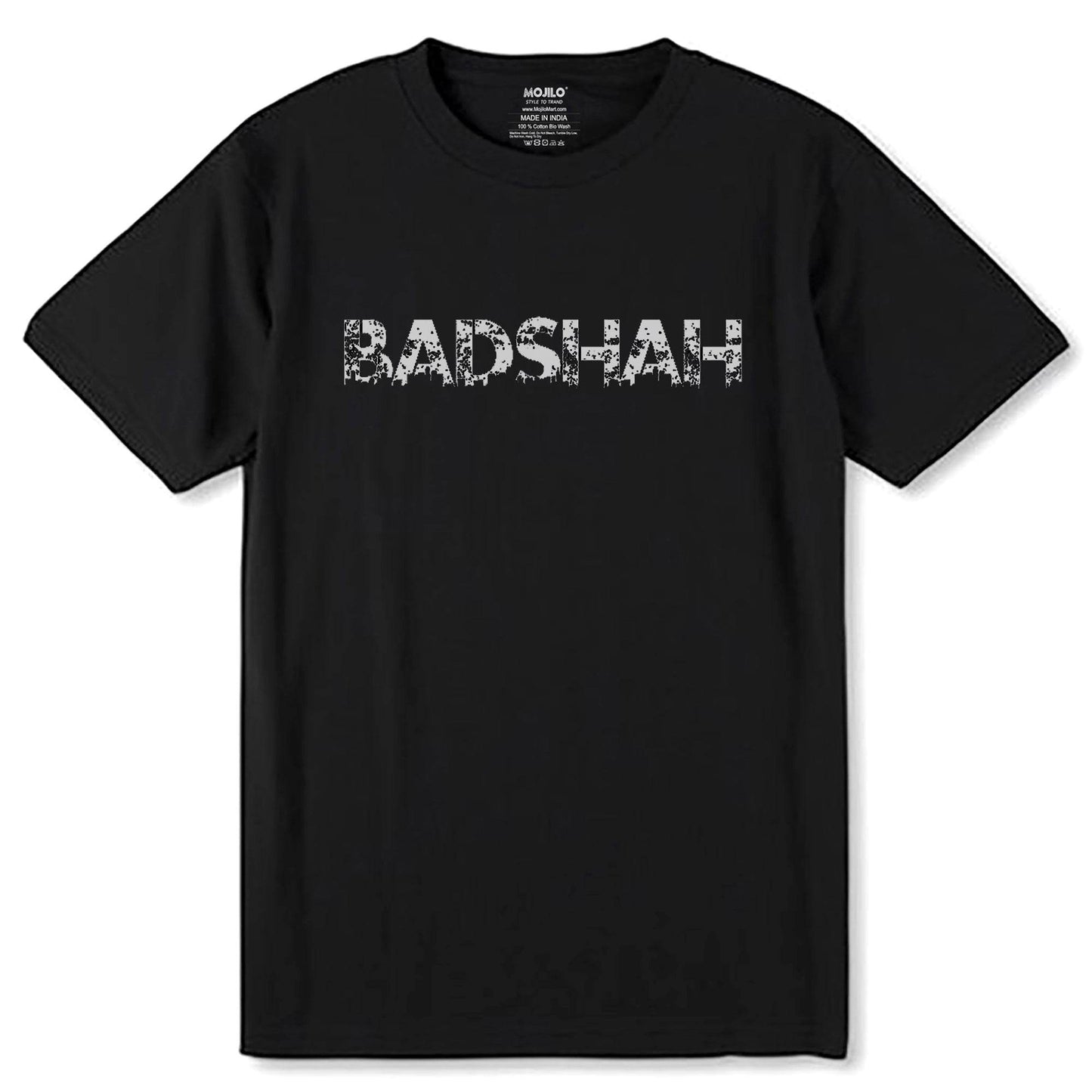 BADSHAH - Unisex Round Neck Regular Fit 100% Combed Cotton Half Sleeve T-Shirt - Mojilo Mart