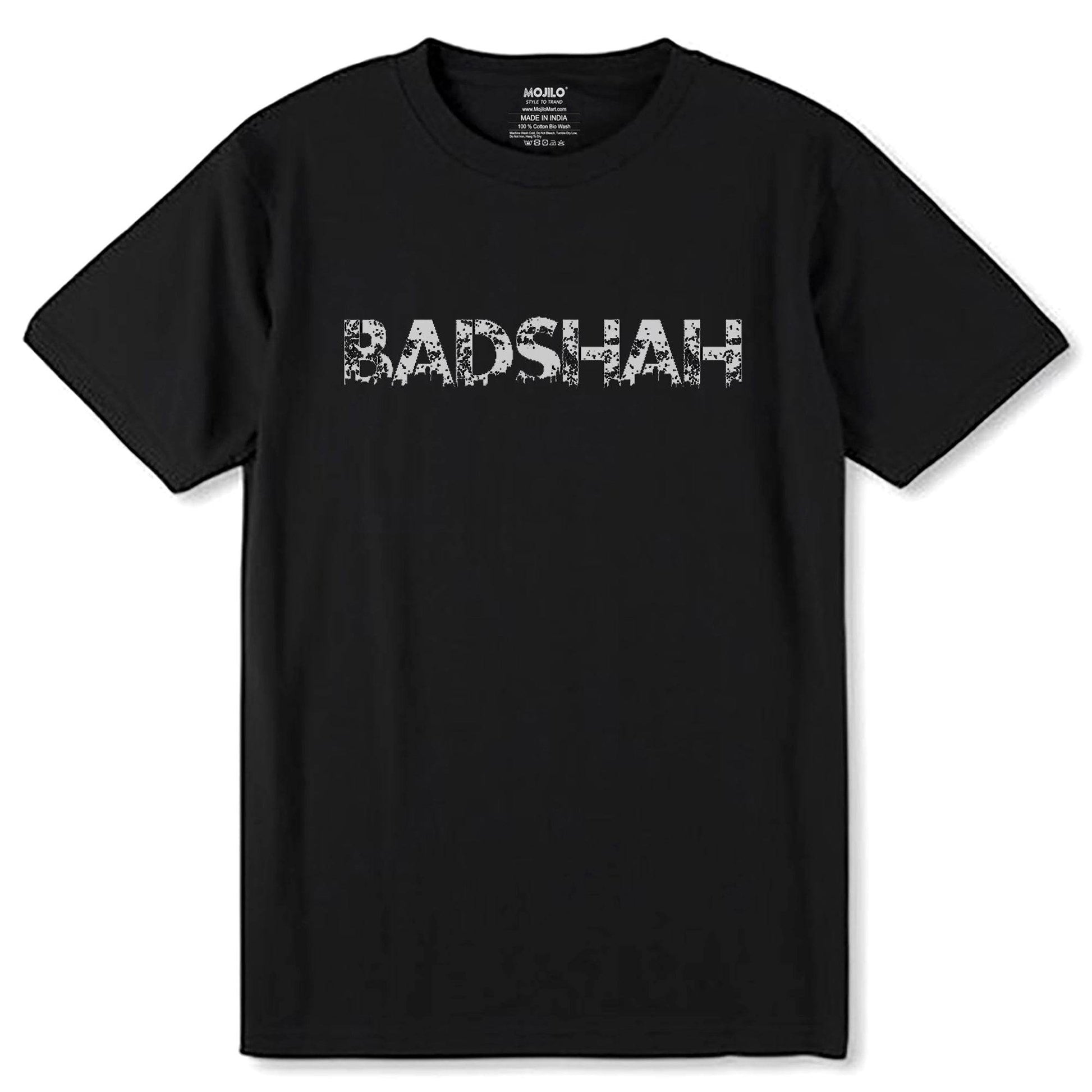 BADSHAH - Unisex Round Neck Regular Fit 100% Combed Cotton Half Sleeve T-Shirt - Mojilo Mart