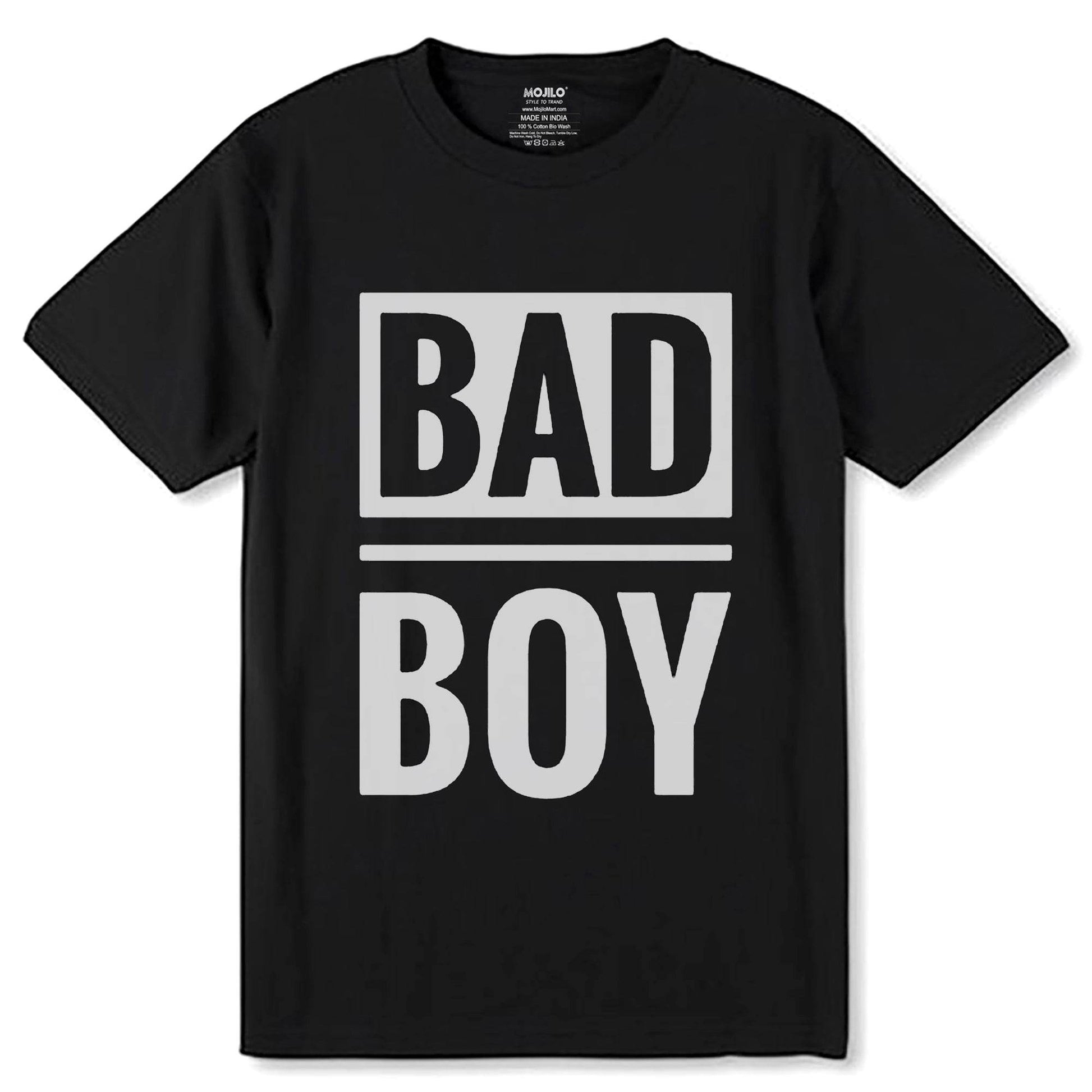 BAD BOY - Unisex Round Neck Regular Fit 100% Combed Cotton Half Sleeve T-Shirt - Mojilo Mart