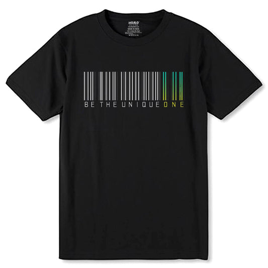 BE THE UNIQUE ONE - Unisex Round Neck Regular Fit 100% Combed Cotton Half Sleeve T-Shirt - Mojilo Mart