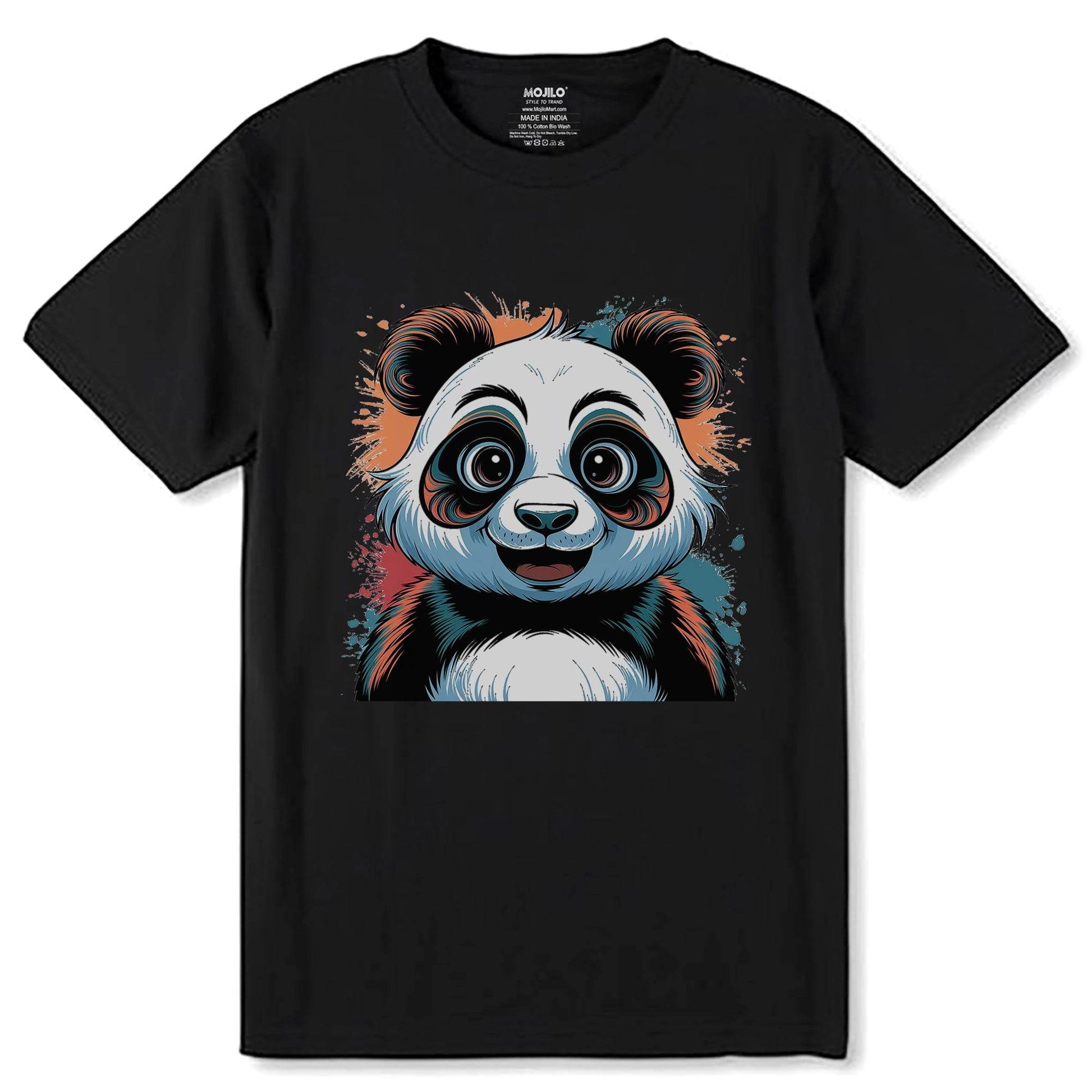Baby Panda - Unisex Round Neck Regular Fit 100% Combed Cotton Half Sleeve T-Shirt - Mojilo Mart