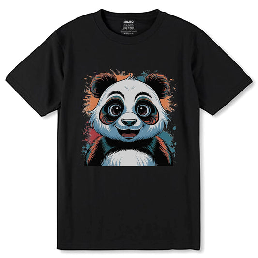 Baby Panda - Unisex Round Neck Regular Fit 100% Combed Cotton Half Sleeve T-Shirt - Mojilo Mart