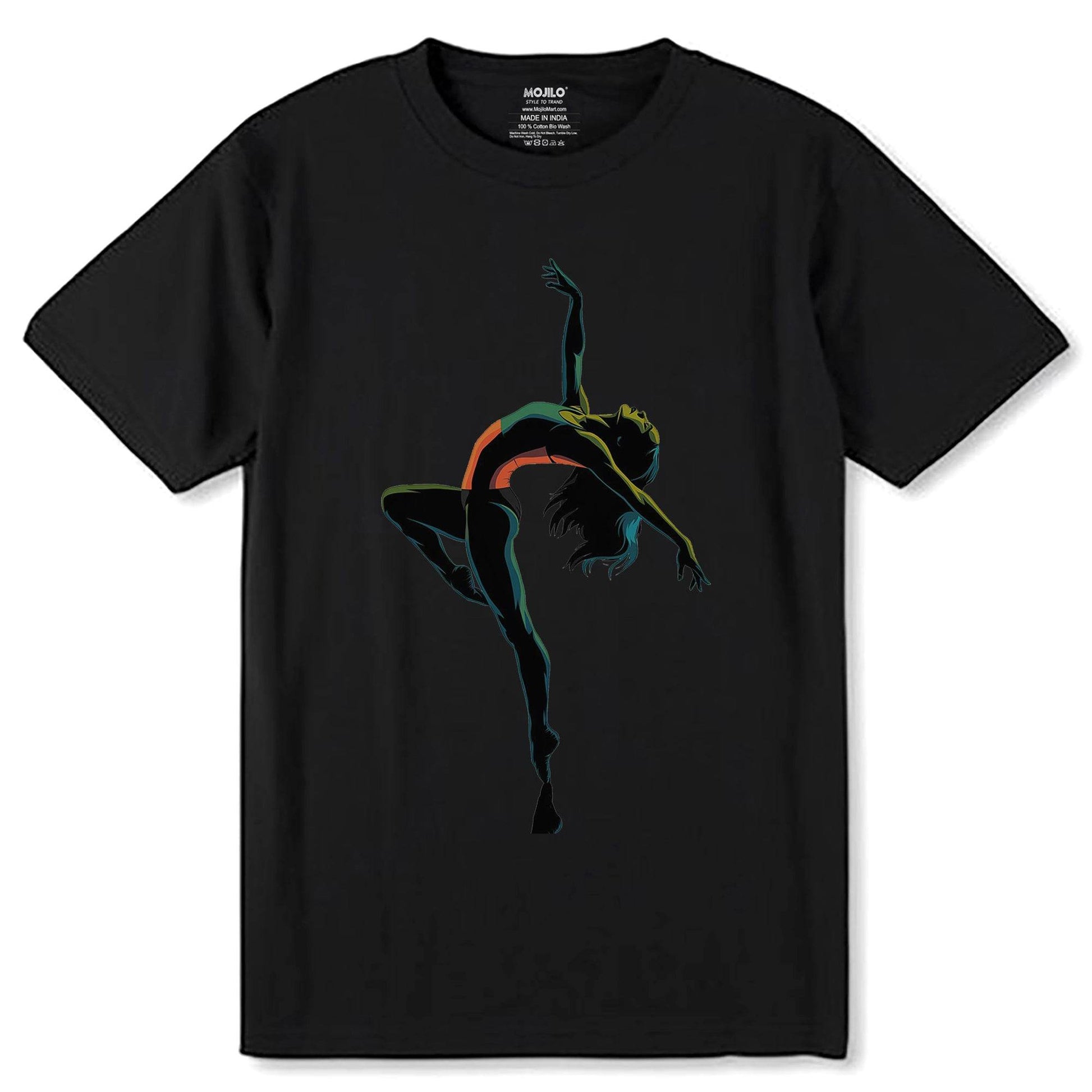 Ballet Dance - Unisex Round Neck Regular Fit 100% Combed Cotton Half Sleeve T-Shirt - Mojilo Mart