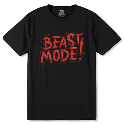 Beast Mode - Unisex Round Neck Regular Fit 100% Combed Cotton Half Sleeve T-Shirt - Mojilo Mart